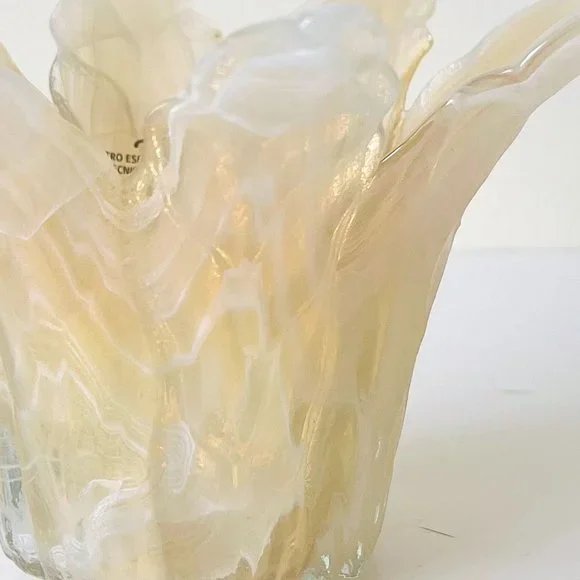 Lavorazione Murano Art Glass, Honey and white Color - Picture 8 of 14